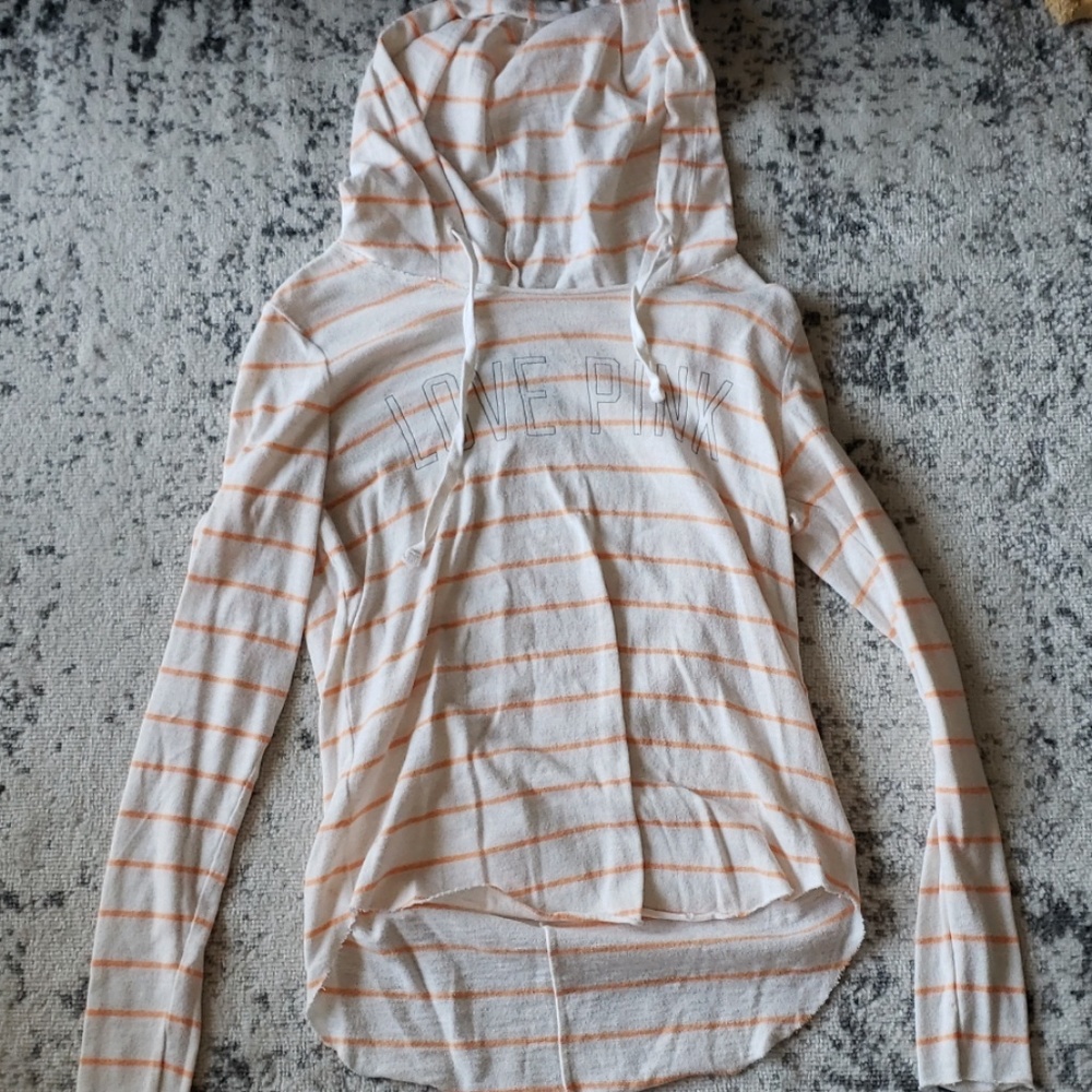 Hooded striped sweatshirt